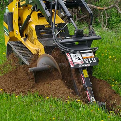 mini skid steer trencher attachment used|kubota skid steer trencher attachment.